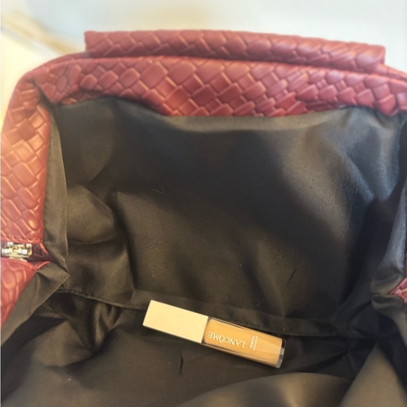 Burgundy Deep Red Textured Clutch - Picture 5 of 5